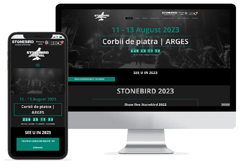 Realizare web design pentru site Stonebird Festival