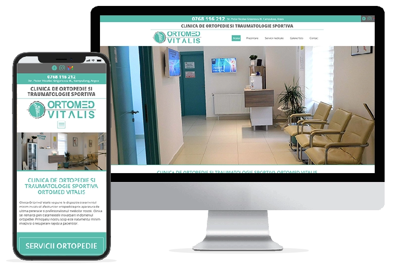 Realizare web design pentru site Clinica Ortomed Vitalis