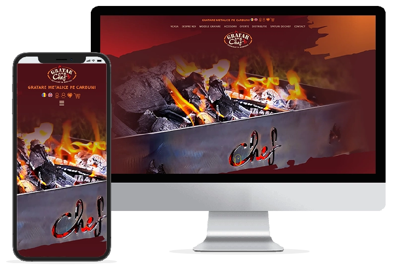 Realizare web design pentru site  Gratar de Chef