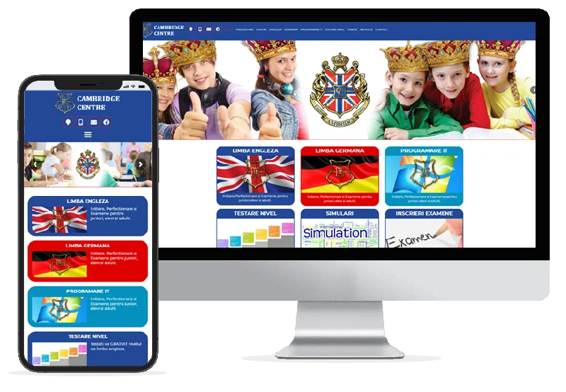Realizare site client Cambridge Centre Romania