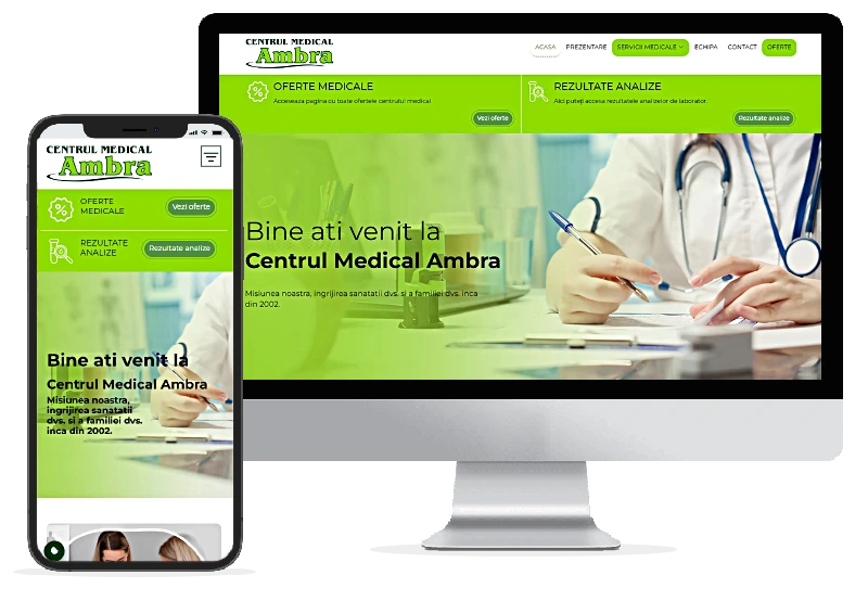 Realizare web design site Centrul Medical Ambra