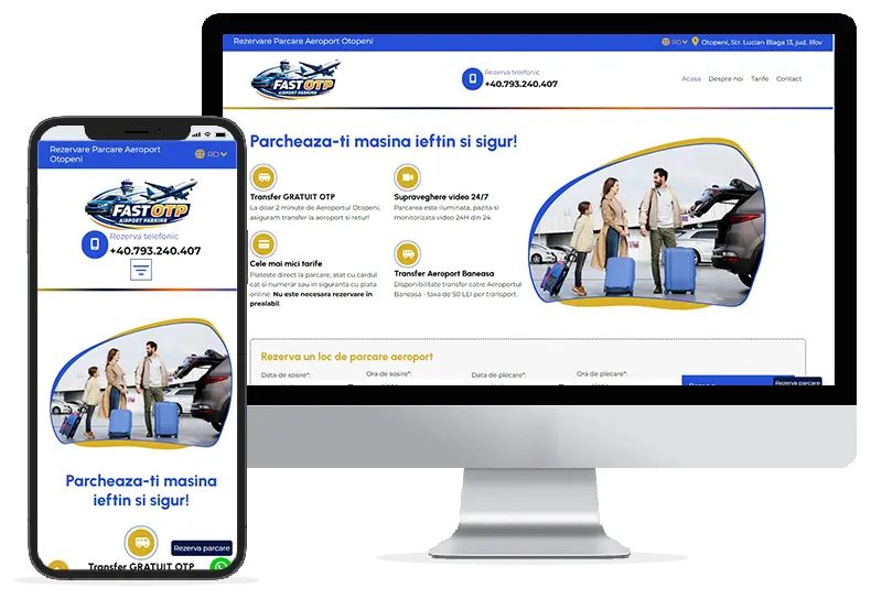Realizare web design site Fast OTP Parking