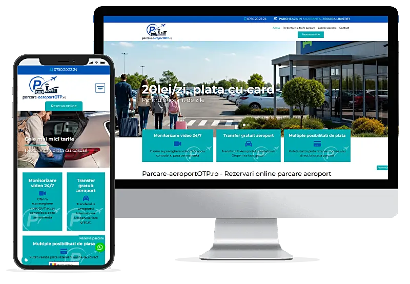 Realizare web design site Serfast Parcare OTP